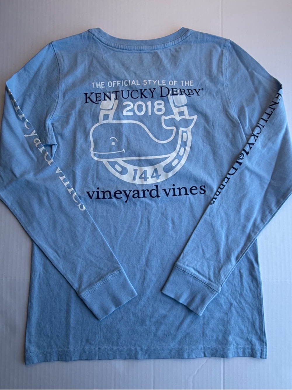 Vineyard Vines Light Blue Kentucky Derby 2018 Long Sleeve Tee